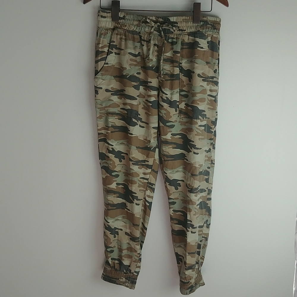 Gap Camo Green Joggers With Elastic Hem
